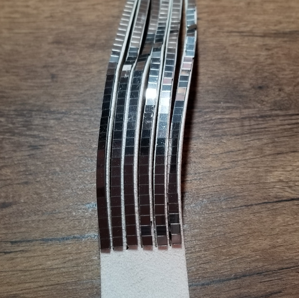 SILVER SEQUINS SNAP ON BRACELET